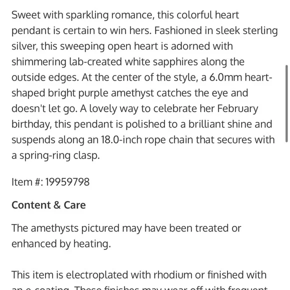 Zales amethyst necklace - Picture 6 of 6